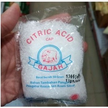 

Citric Acid cap GAJAH 50 gr - citrun - asam