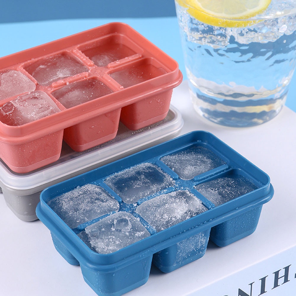 3 Buah 6 Lubang Cube Ice Tray Kotak Cetakan Silikon | Set Alat Pembuat Es