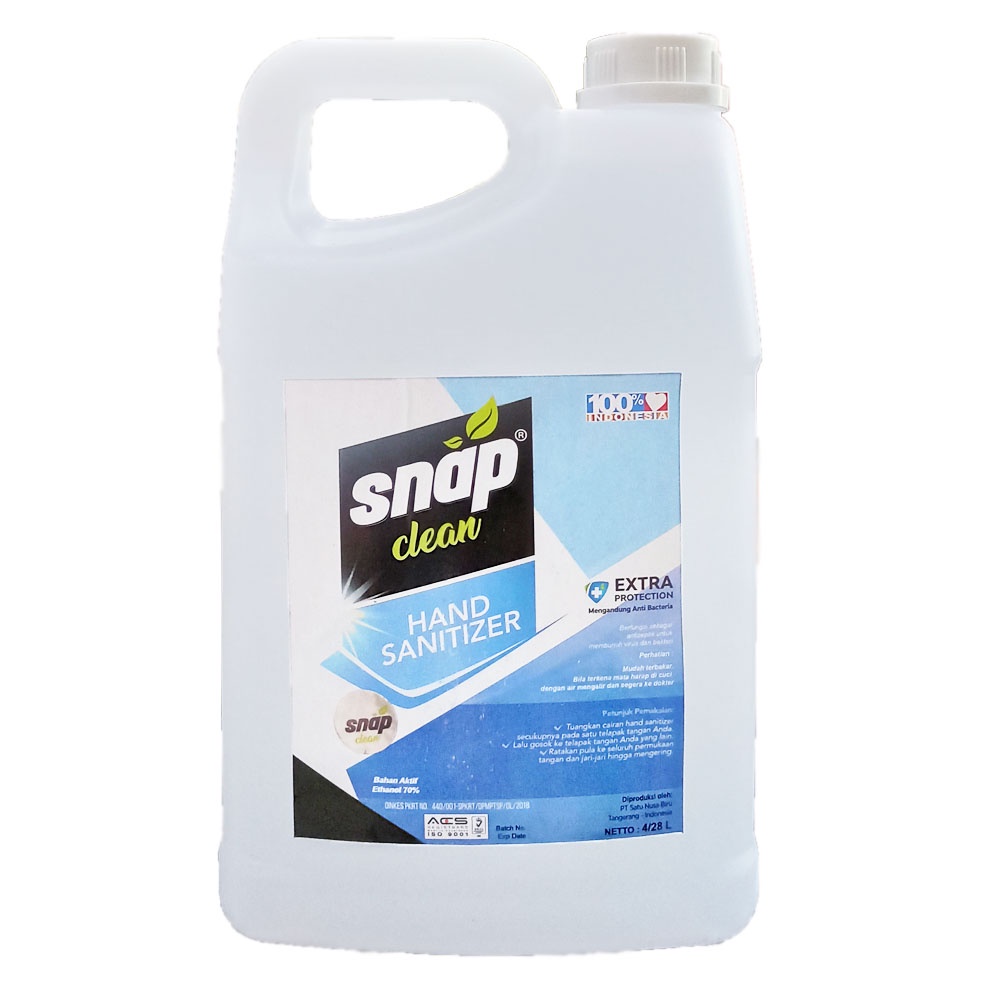 Hand Sanitizer Gel Snap Clean 4 Liter