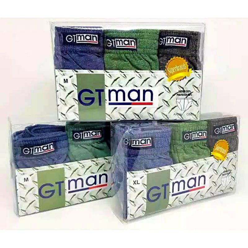 CELANA DALAM PRIA GT-MAN GMY / MBS-01 BIG SIZE JUMBO 1KOTAK  ISI 3.Biji