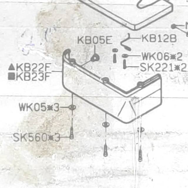 KB22F Tutup Samping L Obras 700F/747A