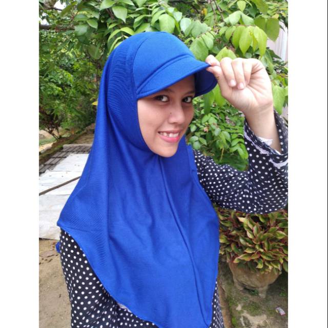 ALFAZA JILBAB TOPI/HIJAB SPORTY/HIJAB DEWASA/JILBAB OLAHRAGA.