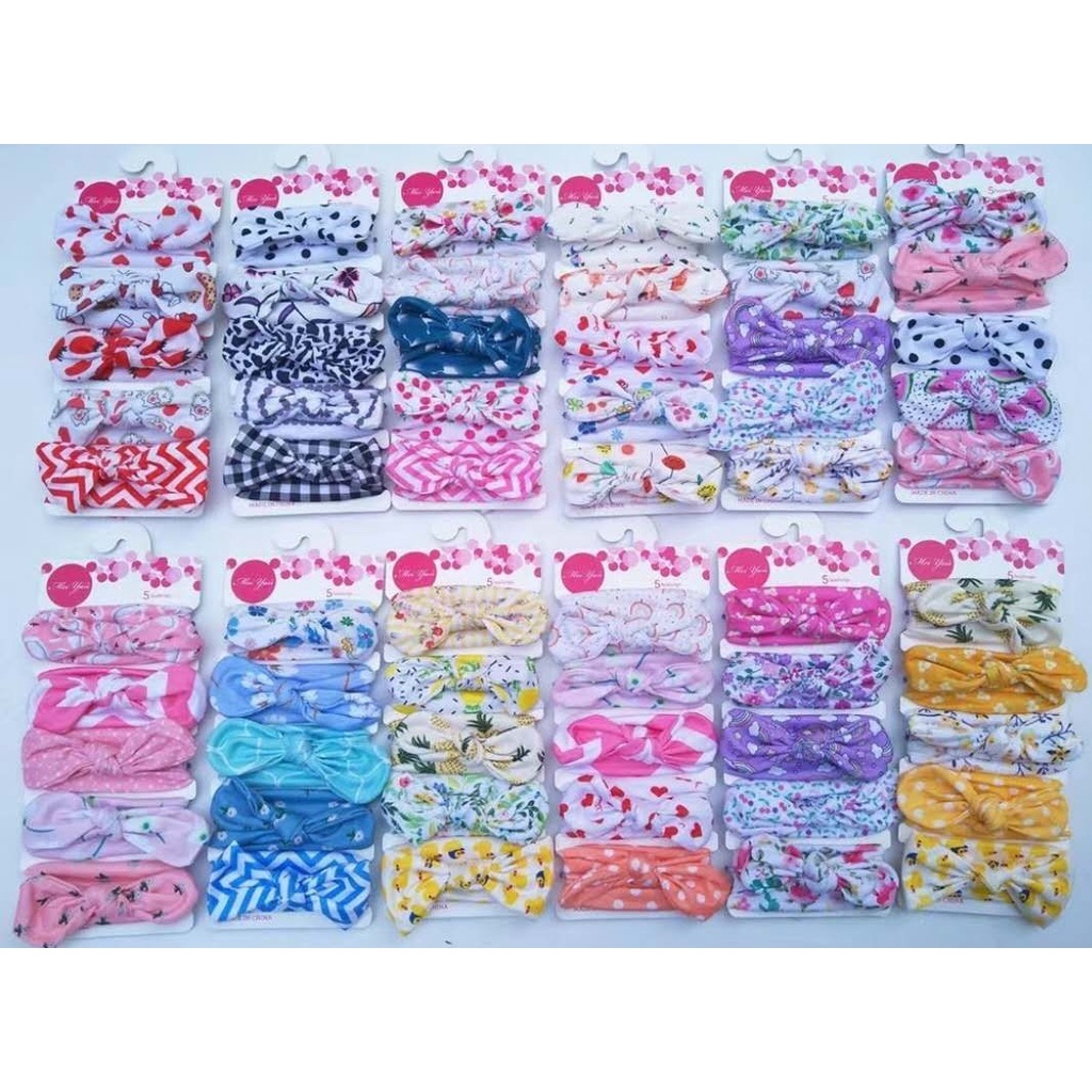 Bando Baby isi 5pcs - 2090/5 Bandana Anak Lucu MOTIF DIKIRIM RANDOM