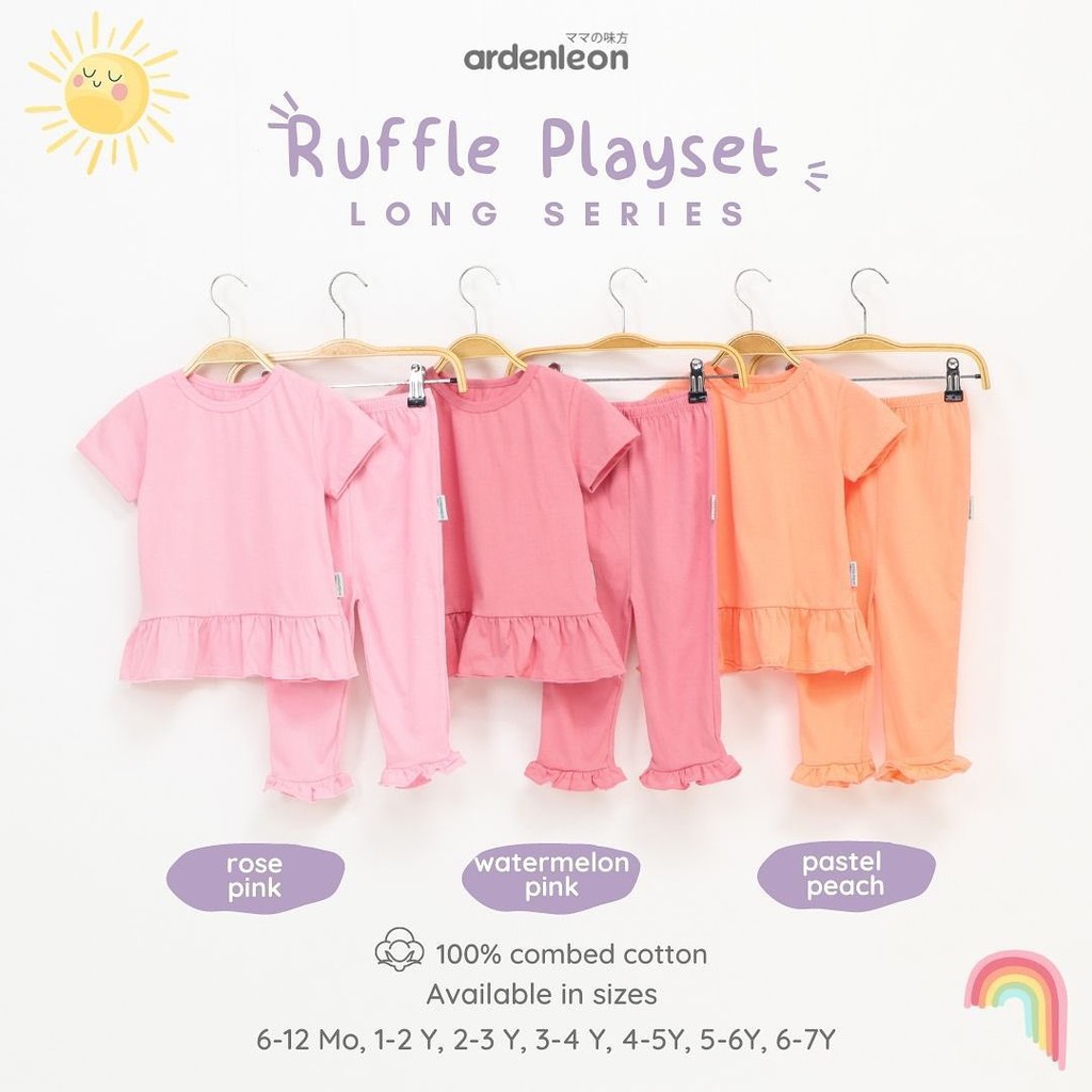 ARDENLEON Ruffle Playset Long Setelan Anak SET.SS.07