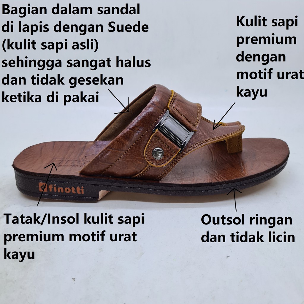 Sandal kulit asli - jepit Finotti VR 01