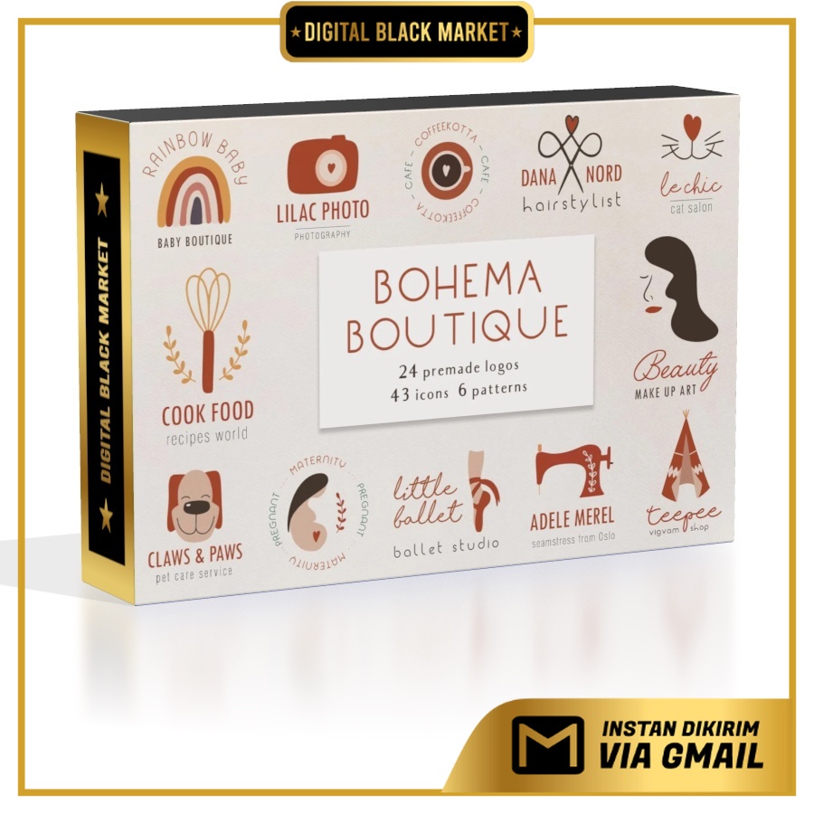 Bohema Boutique Logo Templates - Photoshop &amp; Illustrator