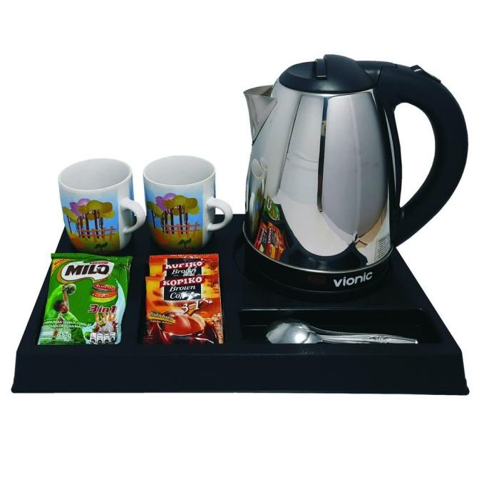 Bagus Kettle Teko Listrik Stainless Gratis Nampan Vionic Dandalmii