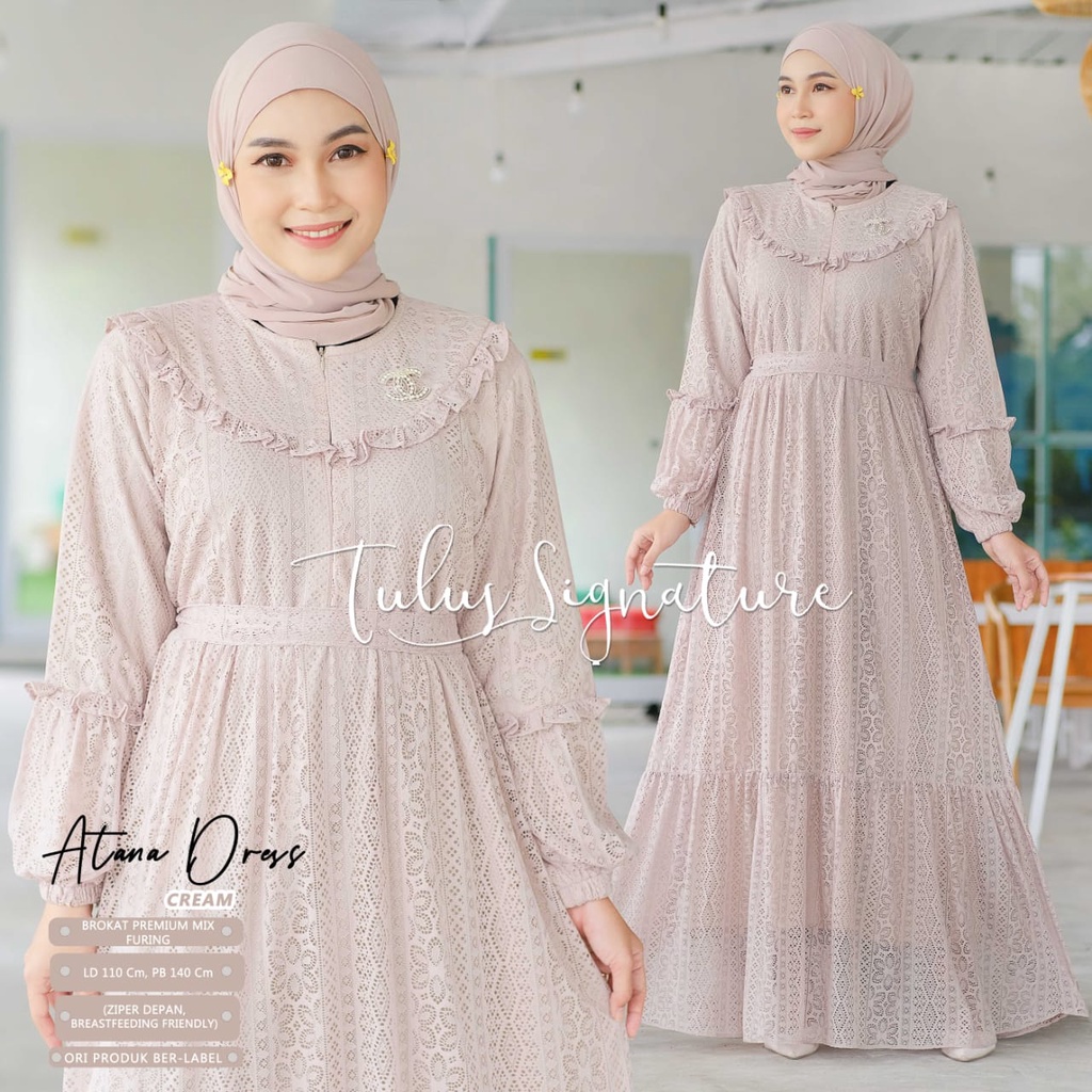 ATANA DRES gamis muslim bruklat original produk tulus signature