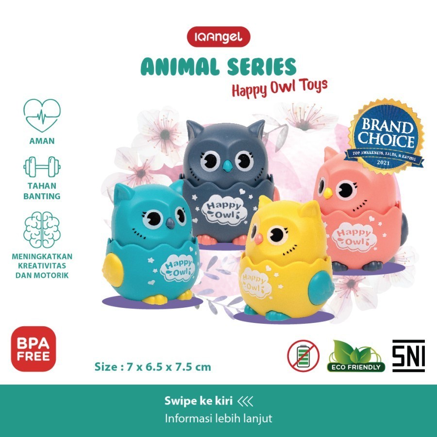 IQ Angel Happy Owl Toys / Mainan Edukasi Bayi / Mainan Motorik Anak