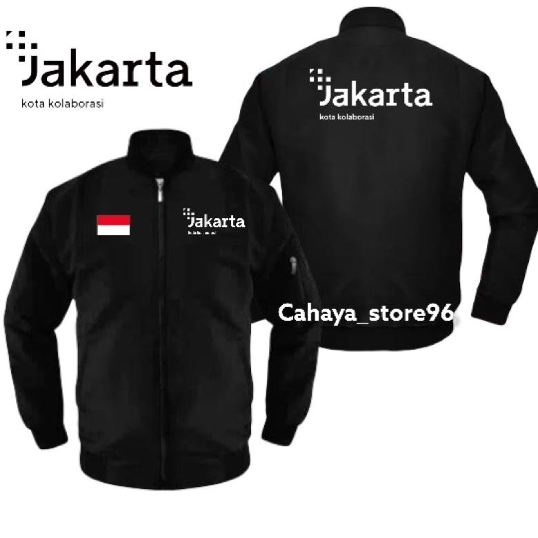 Jaket Bomber Parasut Bordir Jakarta Kota Kolaborasi / Jaket Jakarta Kolaborasi Size S-Xxxl