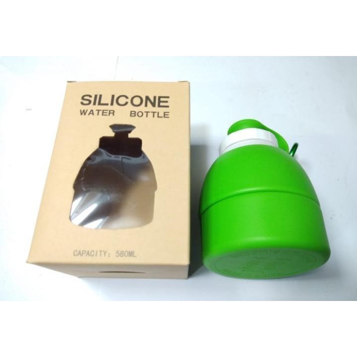 NEWPROMO Portable Collapsible Water Bottle 580ml Lightweight Silicon/Botol Minum Lipat Spiral