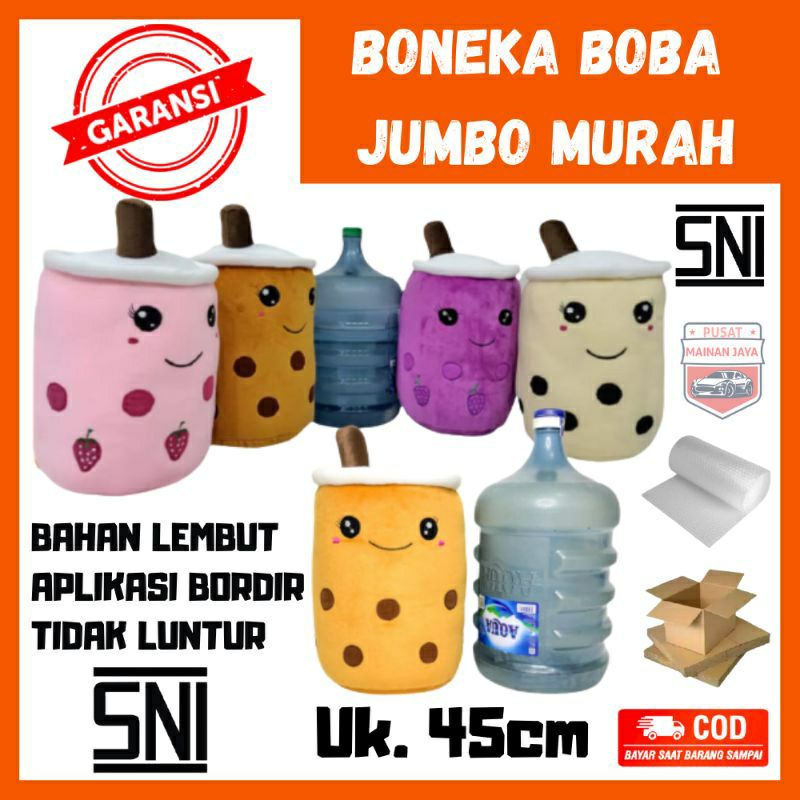 BISA COD BONEKA BOBA LED UKURAN JUMBO/BONEKA BOBA LAMPU LED UKURAN 45CM GALON