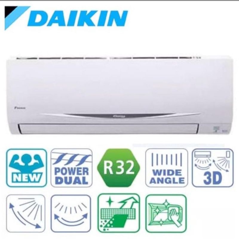 AC DAIKIN 3/4 PK FTC-20NV14 Standart THAILAND R32 + Instalasi Pemasangan