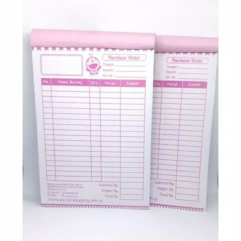 

NOTA PENGIRIMAN ONLINE SHOP/ 2 Ply/1/4 folio