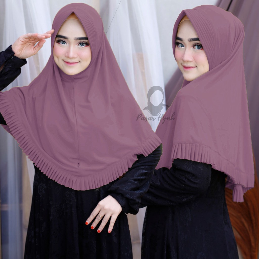 Jilbab Instan Nuri L Hijab Instan Jersey Premium Kerudung Bergo Pasar Hija'b