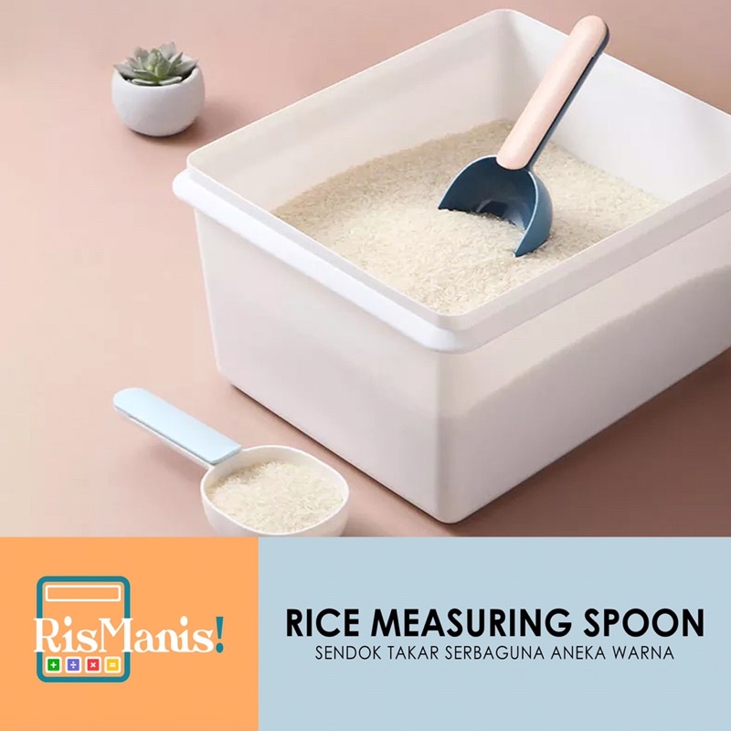 RICE MEASURING SPOON - Sendok Takar Beras Tepung Gula Makanan Kucing Anjing Klip Penjepit Karung