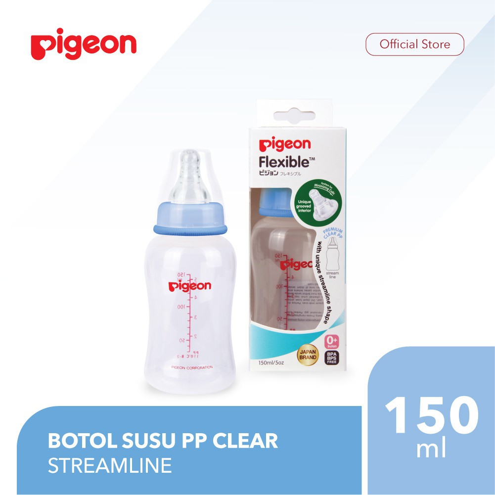 Pigeon Botol PP Clear Streamline 150Ml - Botol Susu Bayi