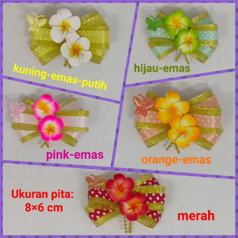 

Pita Hias Serbaguna, Dua Bunga Jepun, ukuran 8×6 cm