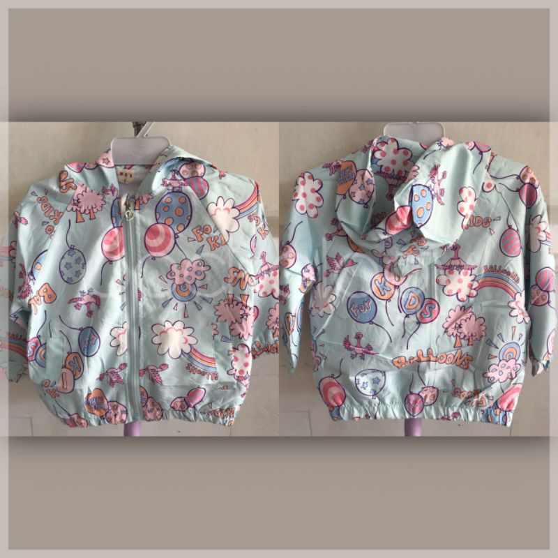 Jaket anak unicorn doraemon bahan parasut