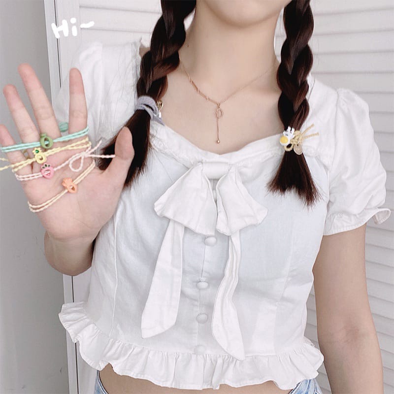 Ikat Rambut Korea Buah / Karet Rambut Fashion / Karet Rambut Motif Buah - Buahan / Kuncir Rambut Import