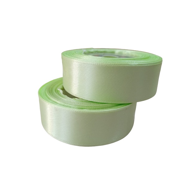 

Pita Satin Hijau Muda 1inch / 2,5cm Per Roll