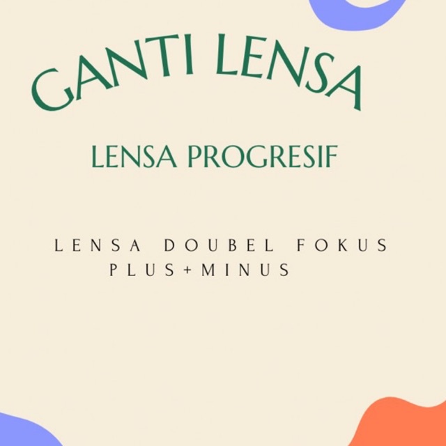 Lensa progresif silinder+minus+plus