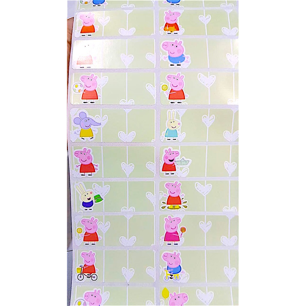 

Label Nama Anti Air Sticker Waterproof Peppa Pig Love