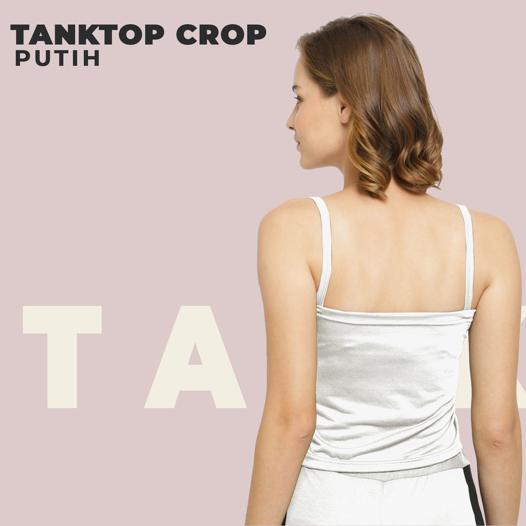 Tanktop NH08 / Tanktop Tali Polos NH08/tanktop crop wanita - YELONIX-PUTIH