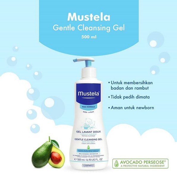 Mustela Bebe Gentle Cleansing Gel / Gel Sabun Bayi (Tersedia varian ukuran)