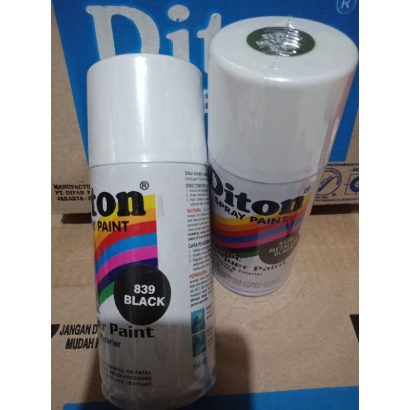 Pilok Pylok Cat Semprot Diton Hitam / Black 839 150cc .