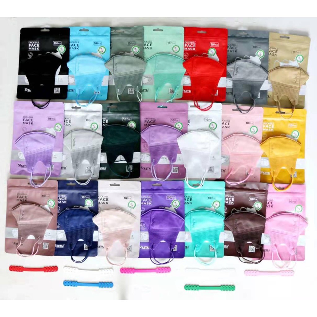 10PCS MASKER 3PLY DUCKBILL KEMENKES WARNA WARNI SHUMU ISI 10PCS