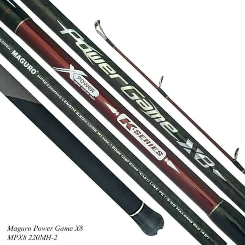 Joran Maguro Power Game XB | Ring full Fuji | Butt joint | Saltwater | Popping rod