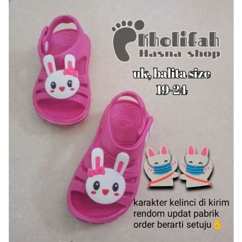 Sandal anak bayi Kelinci bulat ci imut tea cocok untuk perempuan dulux [1c]