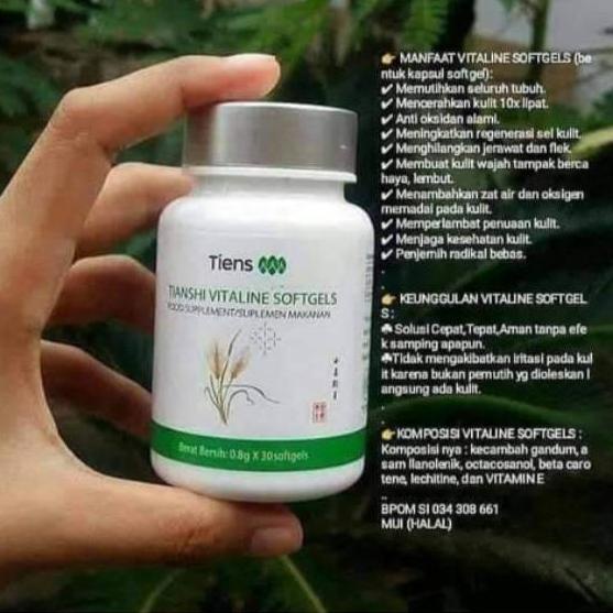 VITALINE SOFTGEL PEMUTIH TUBUH VITAGEL SOFTGELS OBAT PIL KAPSUL PEMUTIH BADAN PENCERAH BADAN PERMANE