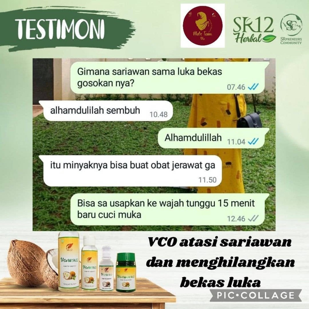 VCO Oil SR12 Obat Sariawan - Obat Sakit Gigi dan Bau Mulut