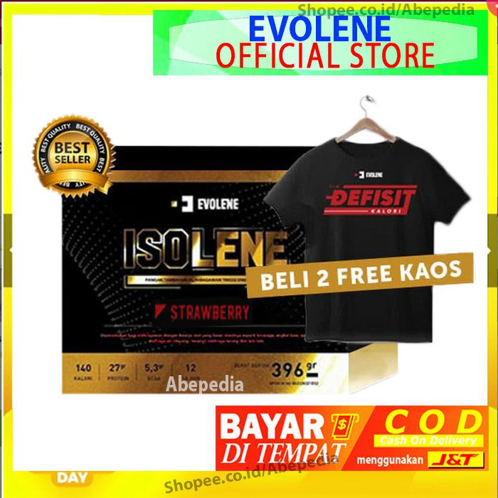 Evolene Isolene 396gr Rasa Strawberry BPOM 12 Sachet