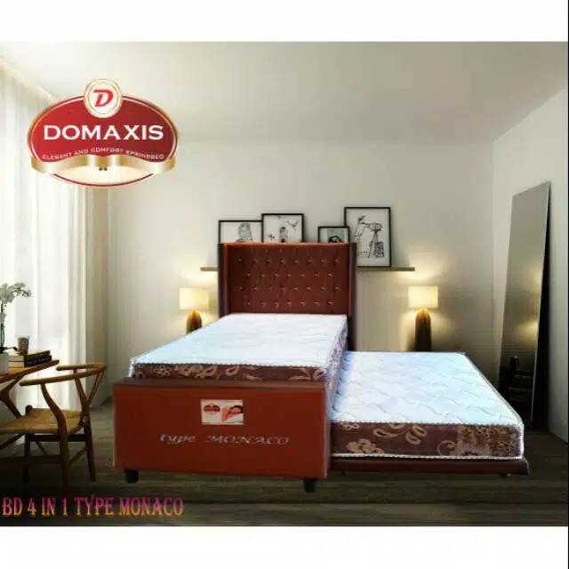 Bed Dorong Sorong Tempat Tidur Anak 4 in 1 Domaxis Monaco. Matras LEPAS/TIDAK MENEMPEL dengan Divan