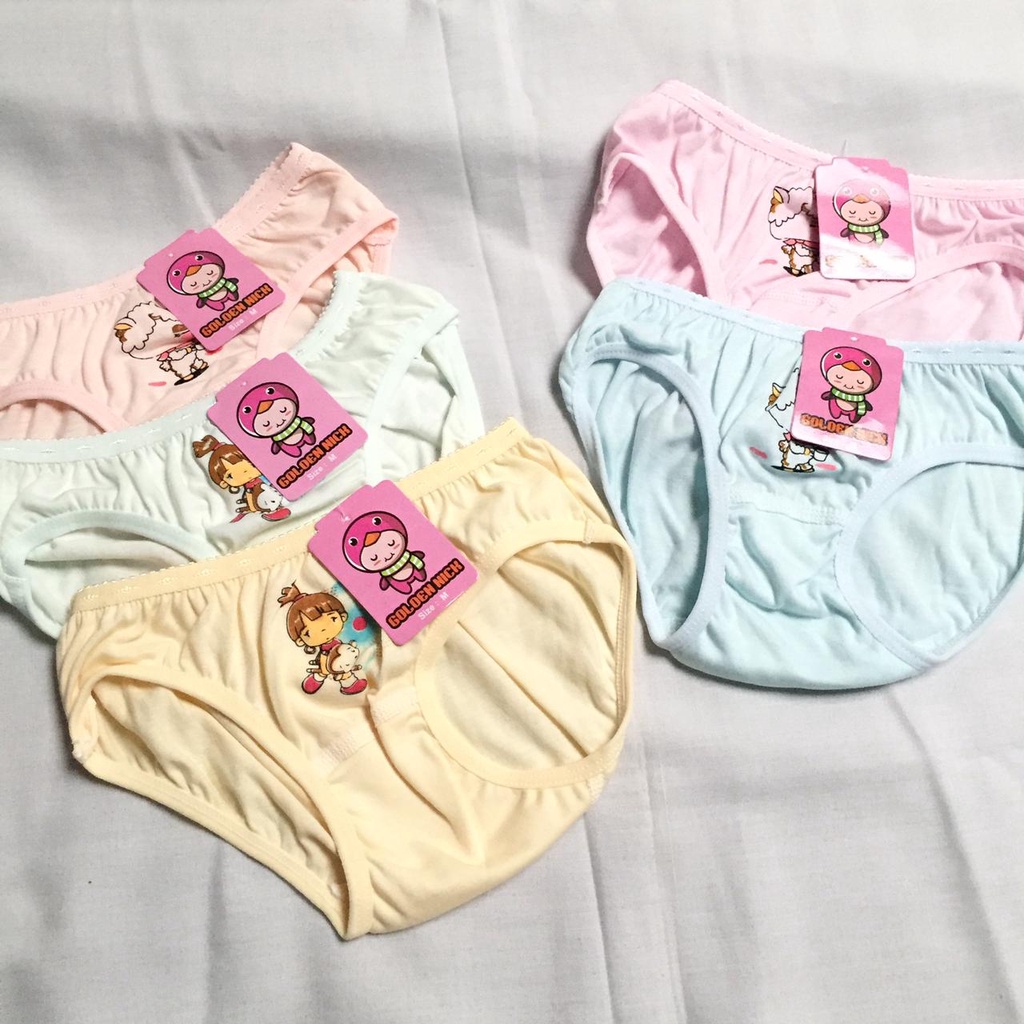 3 PCS CD GOLDEN NICK ANAK PEREMPUAN WARNA TERANG / WARNA GELAP NYAMAN ORIGINAL DUAPUTRISHOP