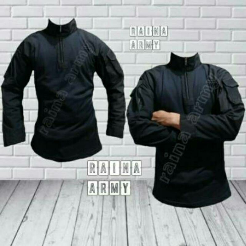 Baju TACTICAL BDU combet t-shirts hitam # Baju kaos Tactical BDU Hitam