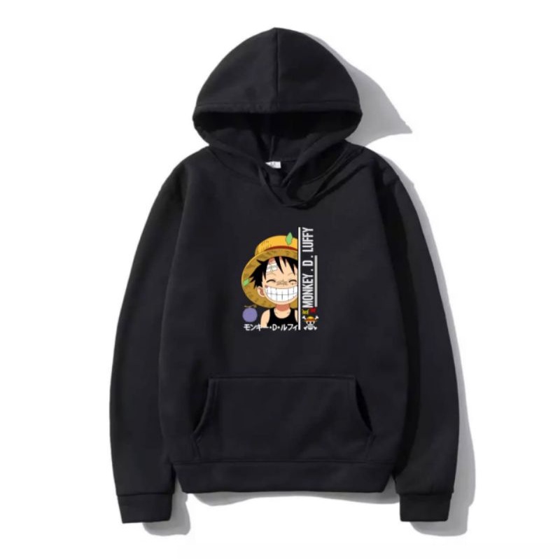 COD/DS/SWEATER HOODIE LUFFY NYENGIR size (M-L-XL-XXL)