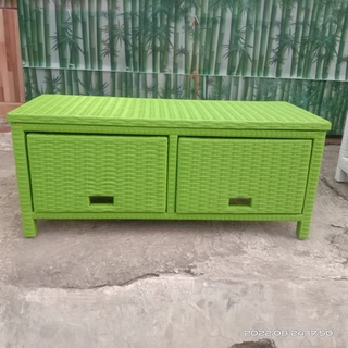 Lemari laci rotan sintetis 2 kesamping