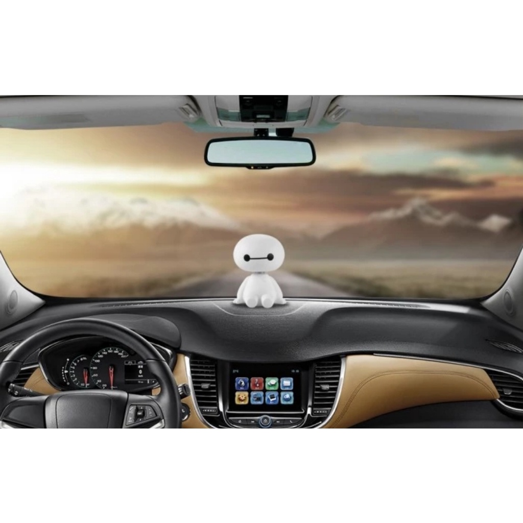 PAJANGAN MOBIL - BONEKA BAYMAX GOYANG PER - DASHBOARD MAINAN