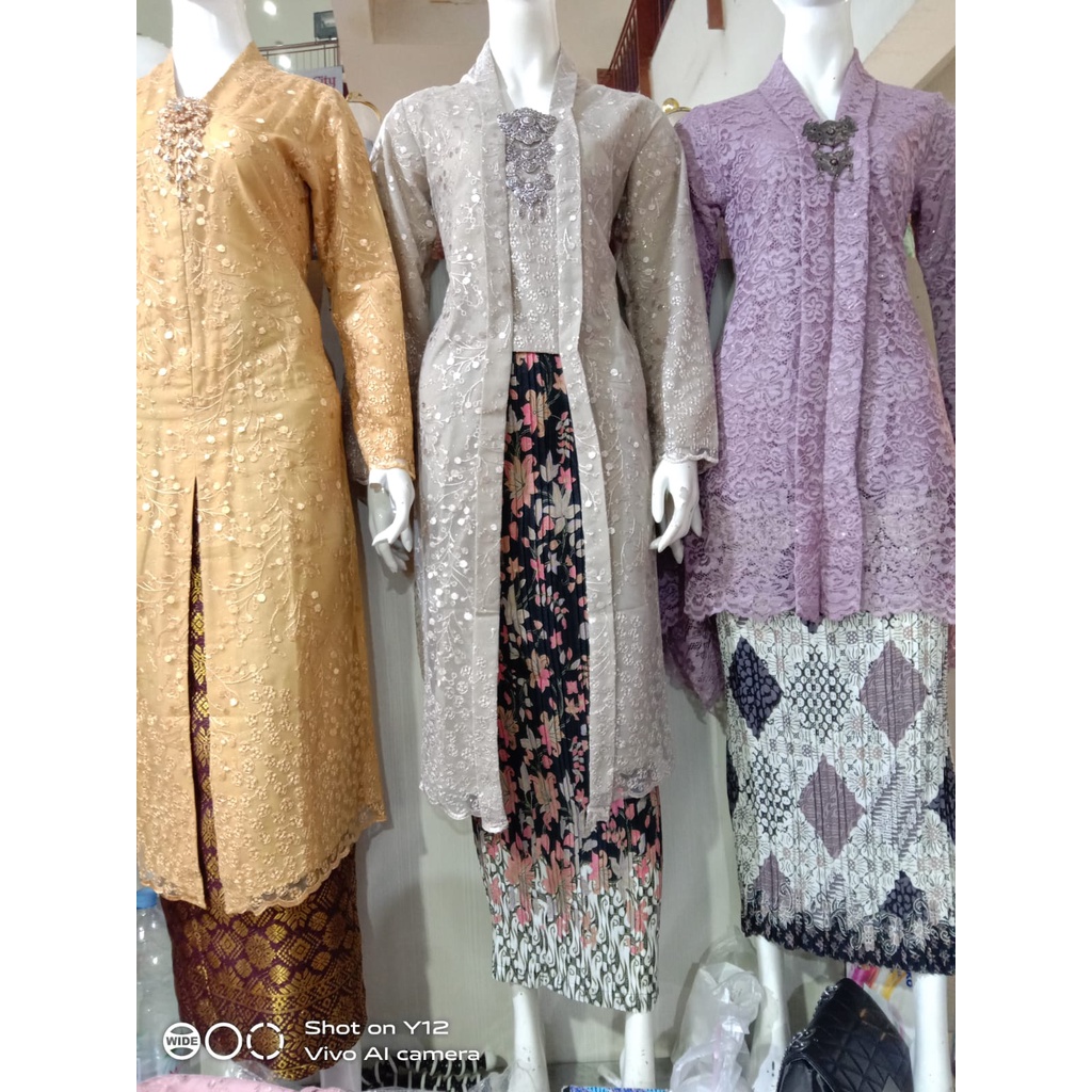 KEBAYA KUTU BARU BROKAT TILLE PREMIUM/JAHITAN BUTIK/TUNIK/UKURAN XS-3L