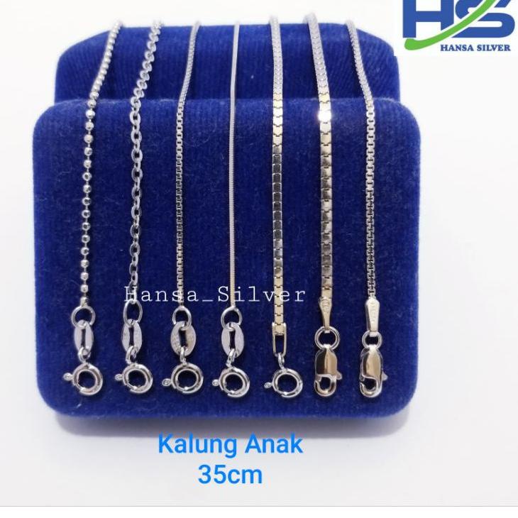 codeU0g0F--Kalung Perak Anak Laki - Laki Dan Perempuan Silver Asli 925 Lapis Emas Putih - Perhiasan 