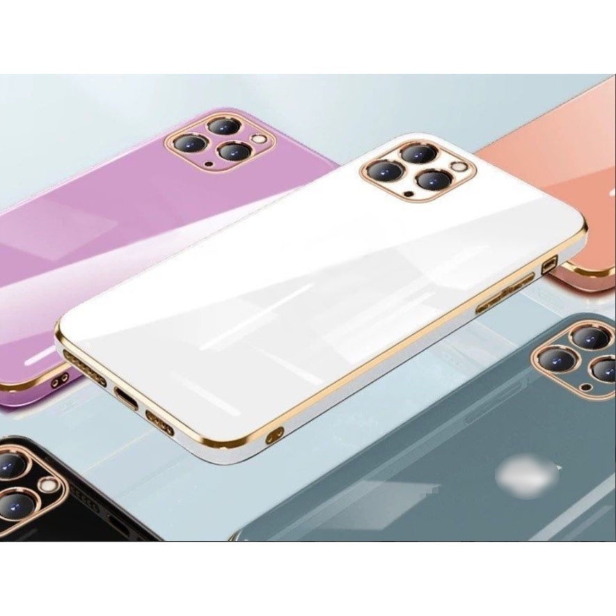 Case Electroplating Warna Polos Untuk IPhone 7 8plus 11 12 Pro Max I Xs Max Xr X Csd