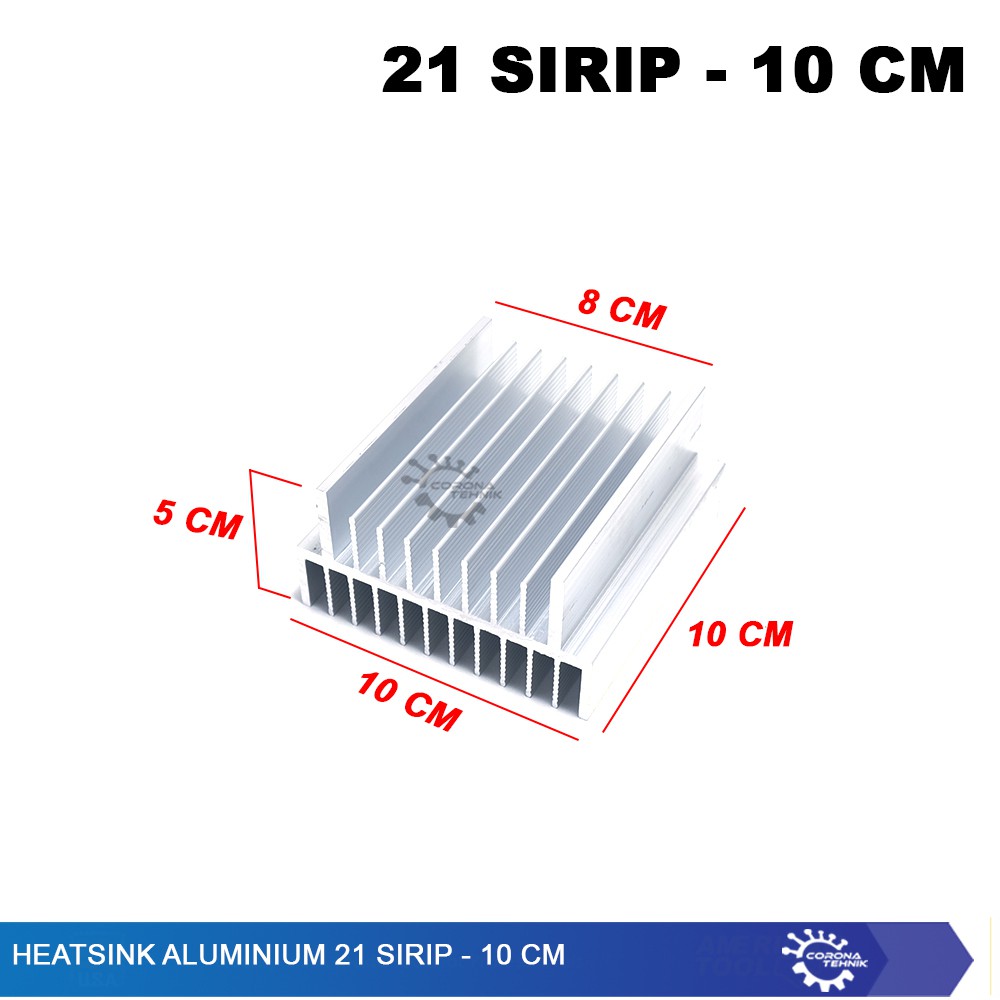 21 Sirip - 10 cm - Heatsink Aluminium