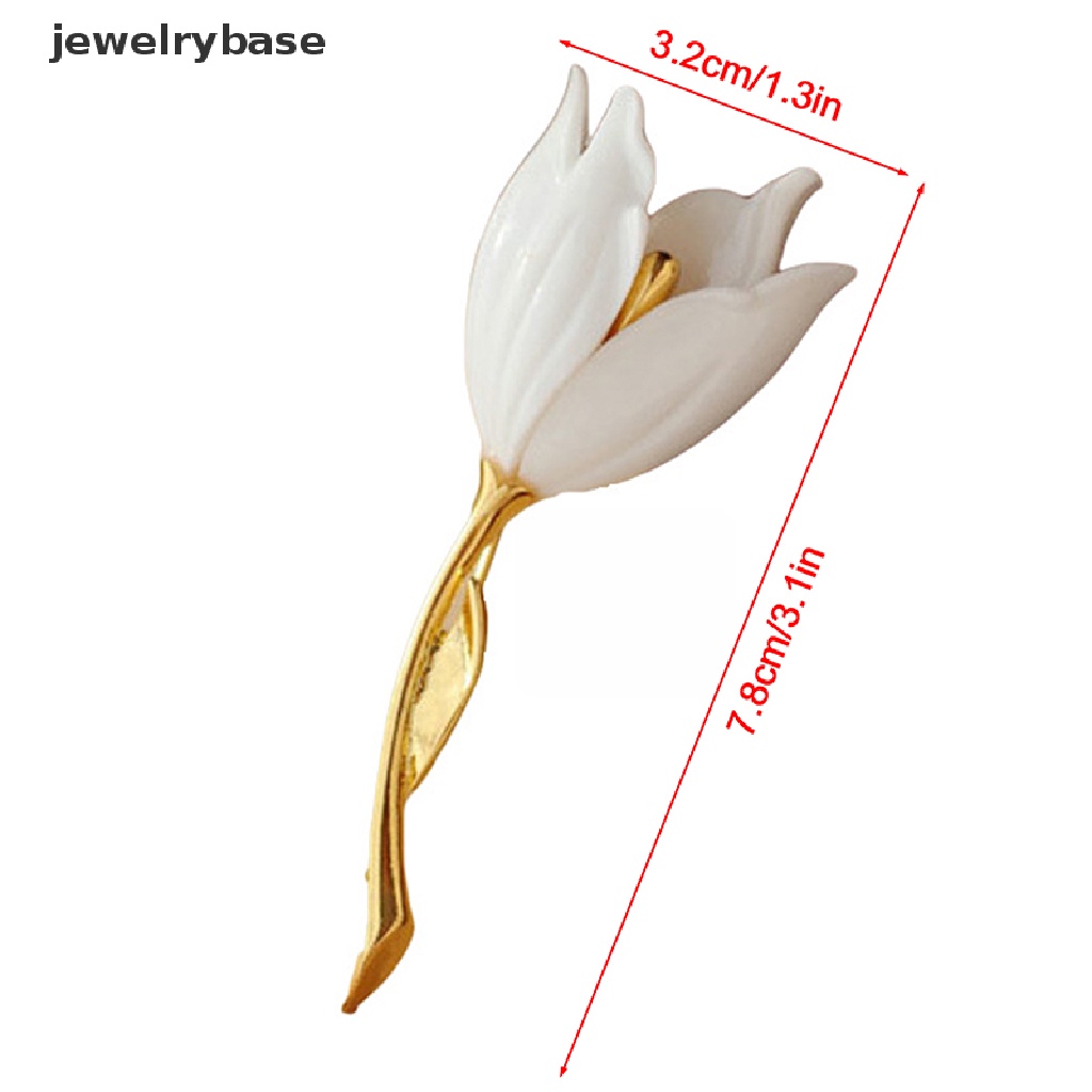 Bros Pin Enamel Bentuk Bunga Tulip Untuk Dekorasi Kerah Syal