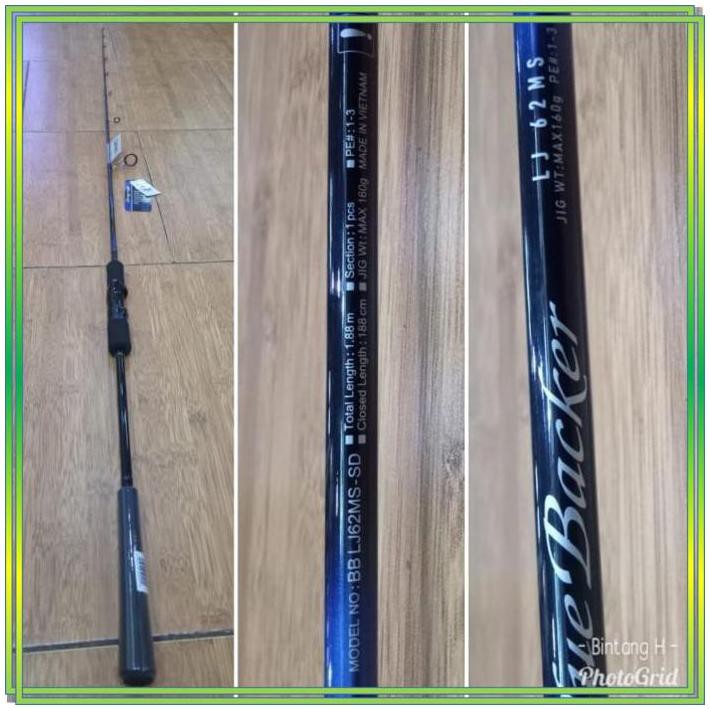 joran light jigging daiwa blue backer lj 62 ms pe 1-3 ls99