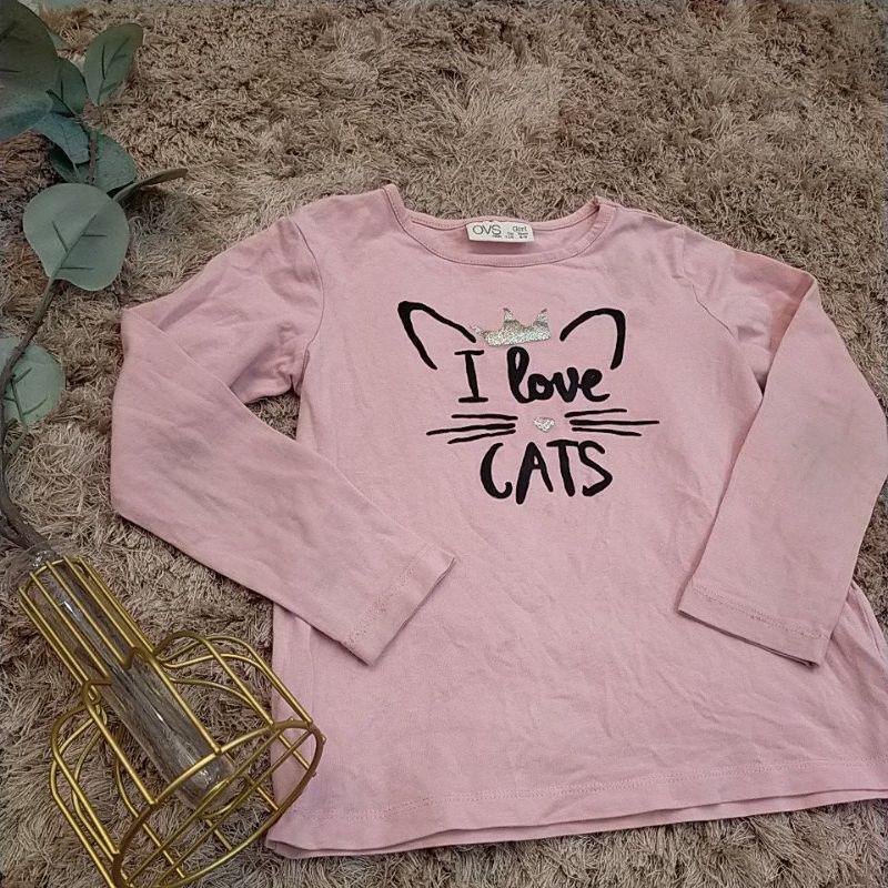 preloved kaos ovs 4-5 tahun pink
