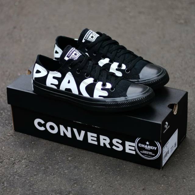 Converse CT AS Ox Peace Powered Black White Black